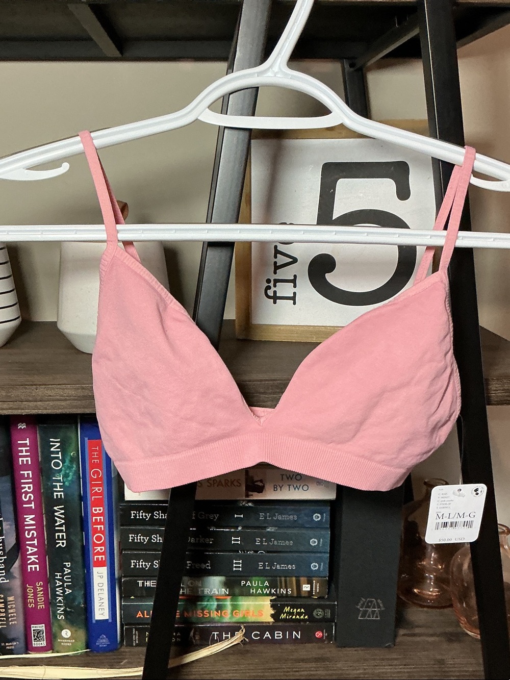 Free People Dusty Pink Lightweight Wireless Bralette Size M/L